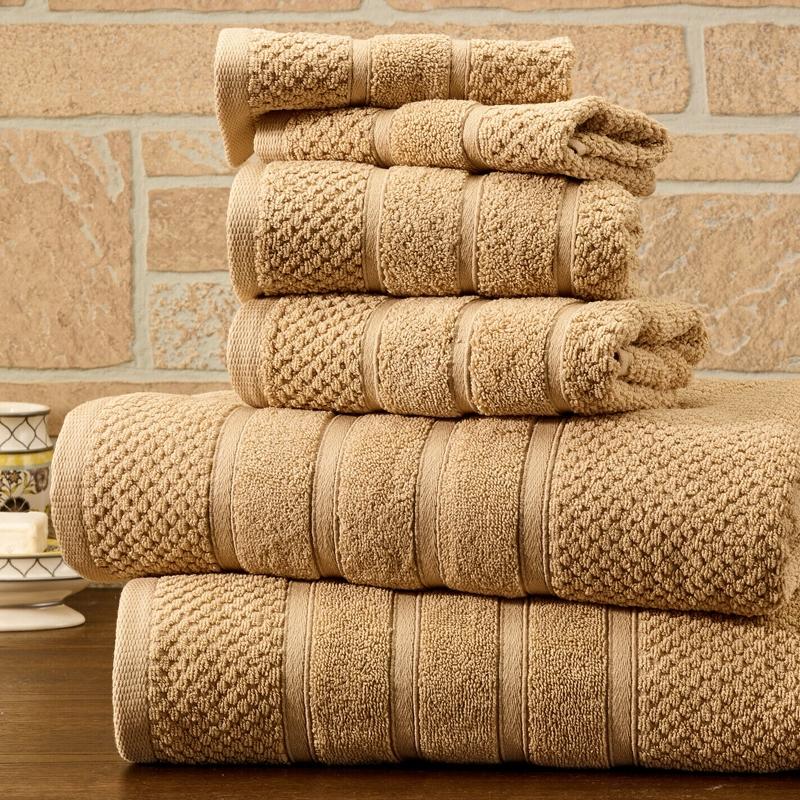 Skorter | 6-piece Bib Hjem Absorbent 100% Egyptian Cotton Towel Rack