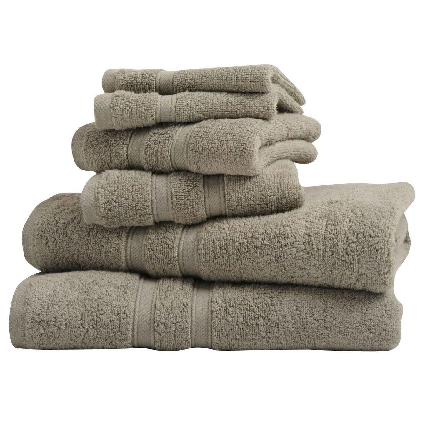 Skorter | 6-Piece: Bibb Home Zero Twist Egyptian Cotton Towel Stand