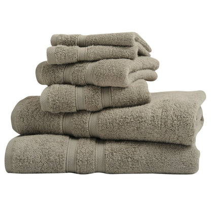Skorter | 6-Piece: Bibb Home Zero Twist Egyptian Cotton Towel Stand