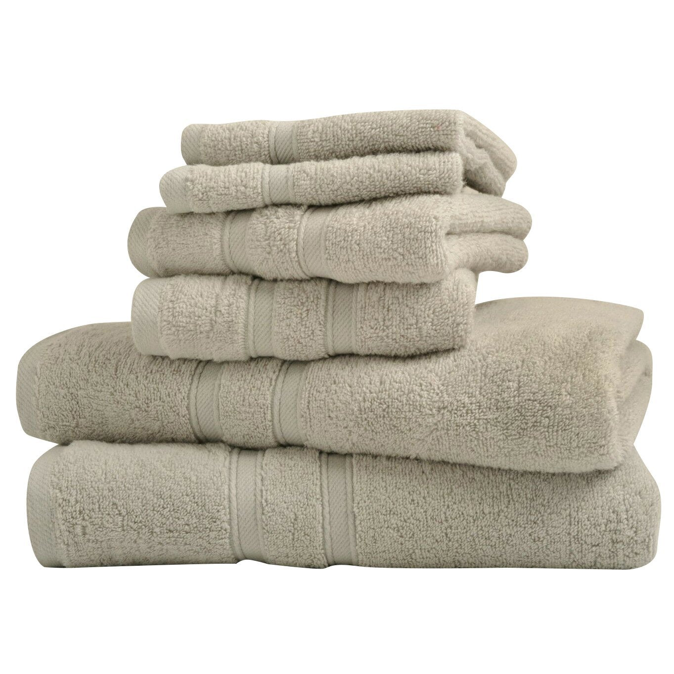 Skorter | 6-Piece: Bibb Home Zero Twist Egyptian Cotton Towel Stand