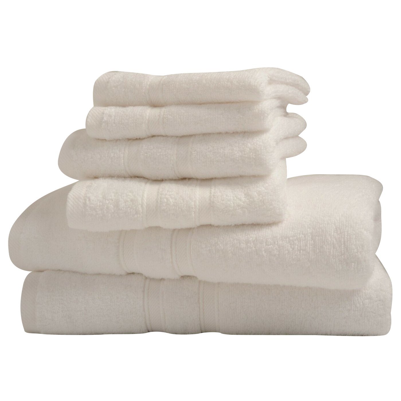 Skorter | 6-Piece: Bibb Home Zero Twist Egyptian Cotton Towel Stand