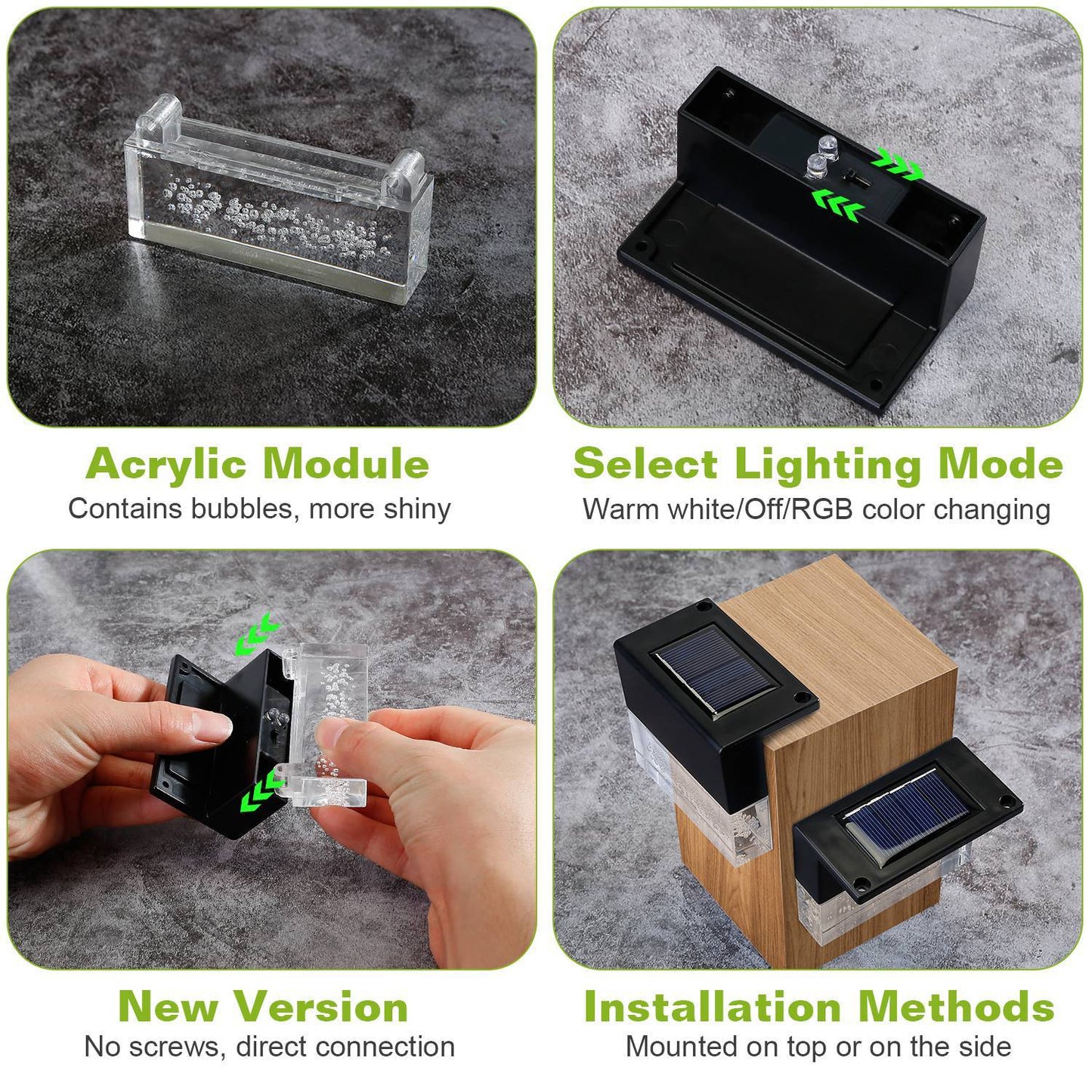 Skorter | 6-Piece: Solar-Powered Acrylic Decorative Garden Mark Lights