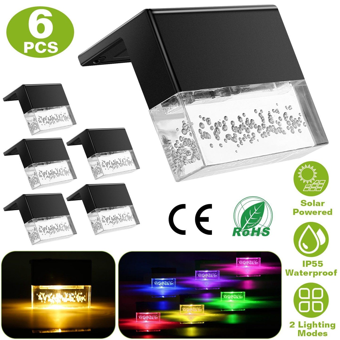 Skorter | 6-Piece: Solar-Powered Acrylic Decorative Garden Mark Lights