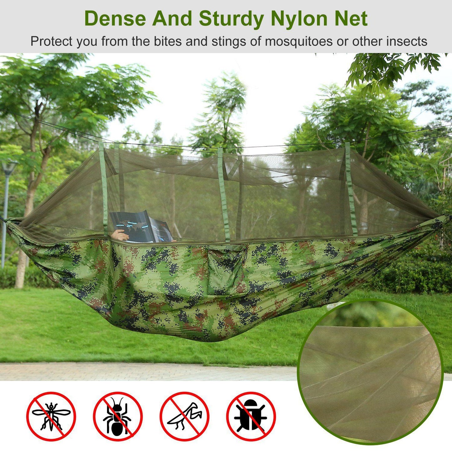 Skorter | 600lbs Load 2 Person Hammock with Mosquito Net