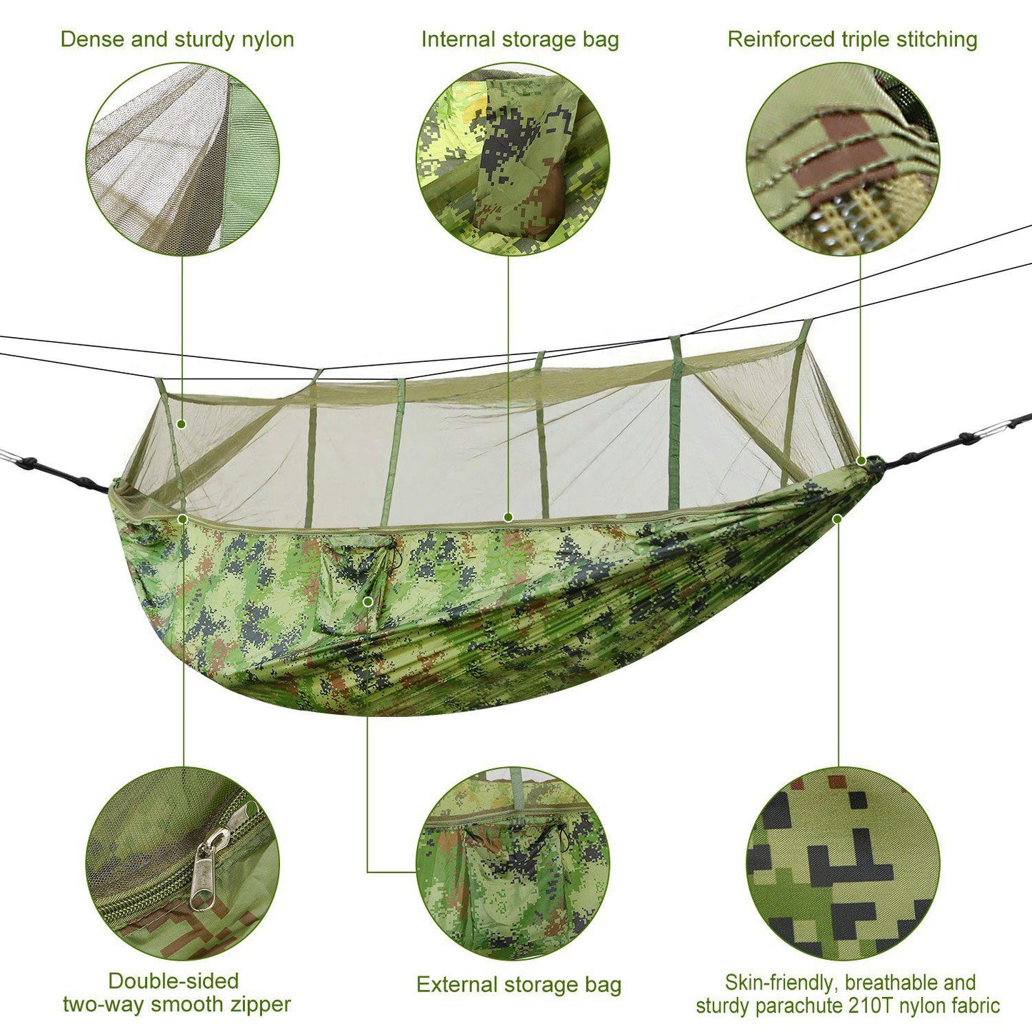 Skorter | 600lbs Load 2 Person Hammock with Mosquito Net
