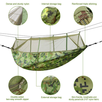 Skorter | 600lbs Load 2 Person Hammock with Mosquito Net