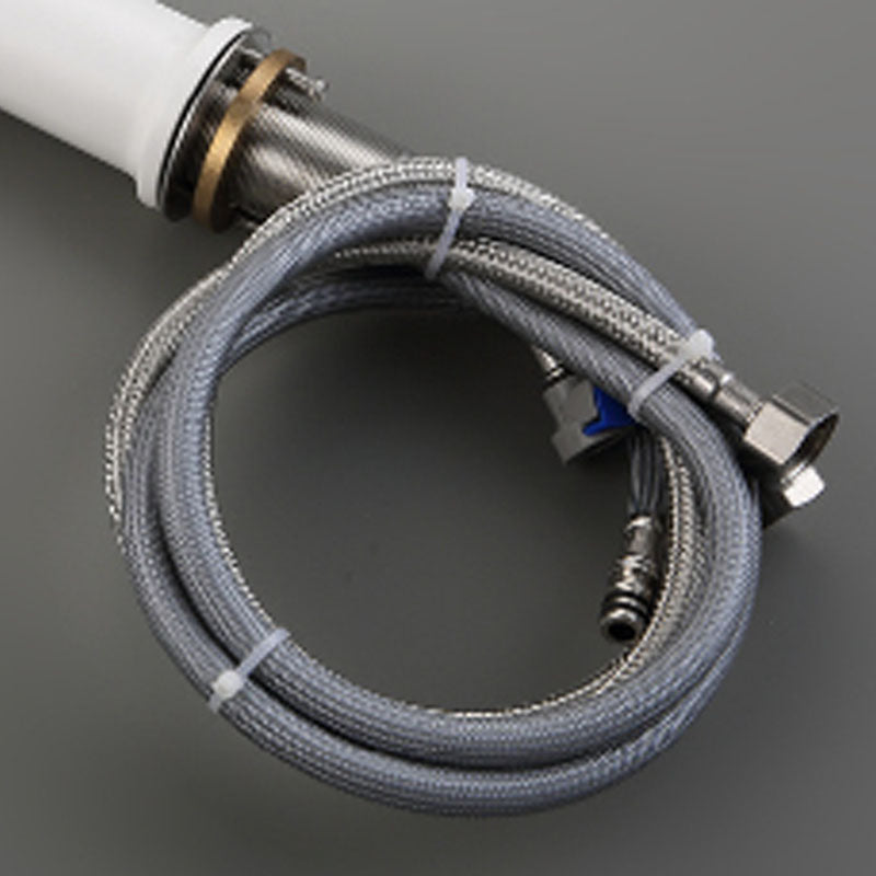 Skorter | Contemporary Single Handle Faucet Pull Out Kitchen Faucet with Lever Handle