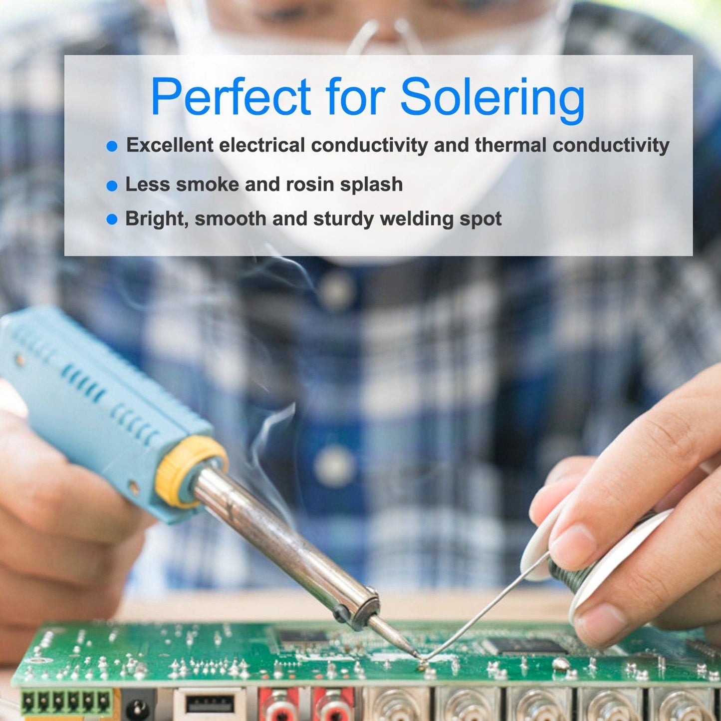 Skorter | 60/40 Tin Lead Rosin Core 0.8mm 1.7% Flux Electric Solder Wire