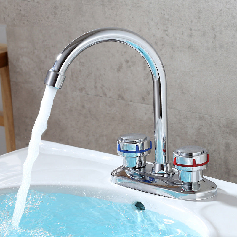 Skorter | 1or2-Handle Brushed Nickel Widespread Faucet 2 Hole Center Set Sink Faucet