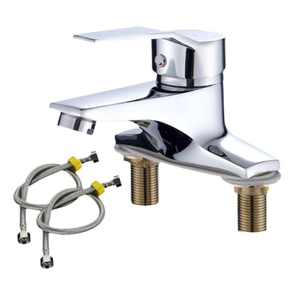 Skorter | 1or2-Handle Brushed Nickel Widespread Faucet 2 Hole Center Set Sink Faucet