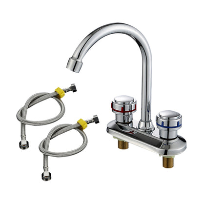 Skorter | 1or2-Handle Brushed Nickel Widespread Faucet 2 Hole Center Set Sink Faucet