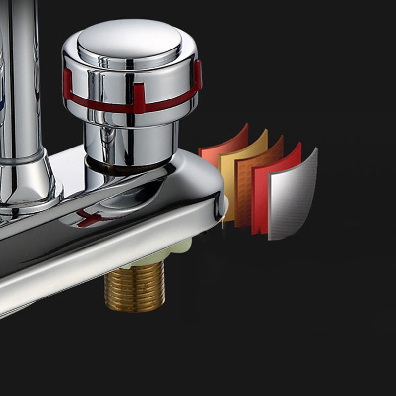 Skorter | 1or2-Handle Brushed Nickel Widespread Faucet 2 Hole Center Set Sink Faucet