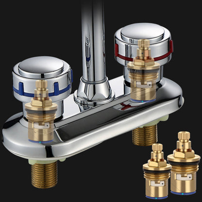 Skorter | 1or2-Handle Brushed Nickel Widespread Faucet 2 Hole Center Set Sink Faucet