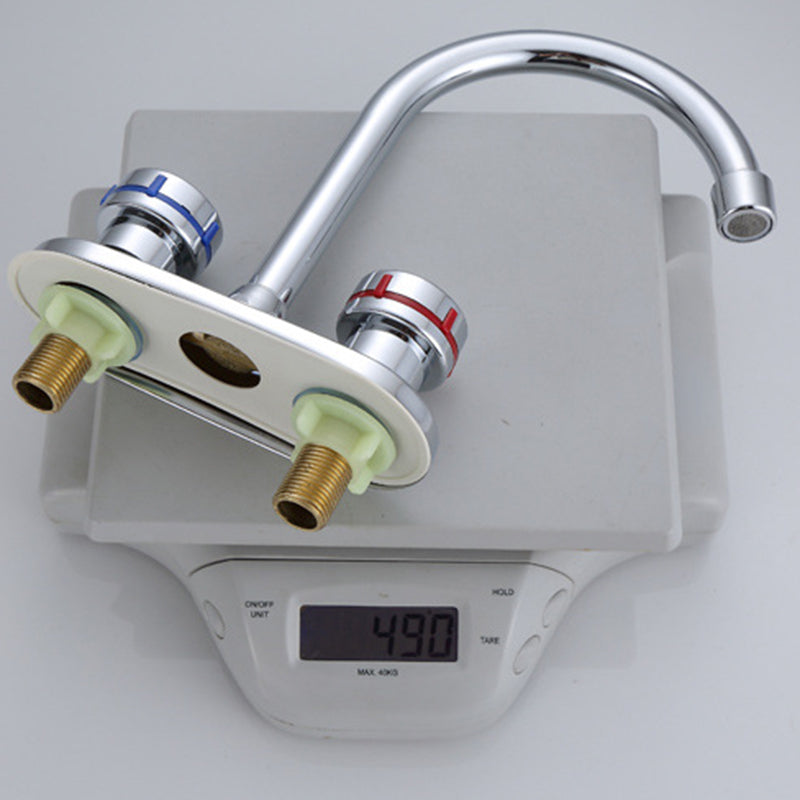 Skorter | 1or2-Handle Brushed Nickel Widespread Faucet 2 Hole Center Set Sink Faucet