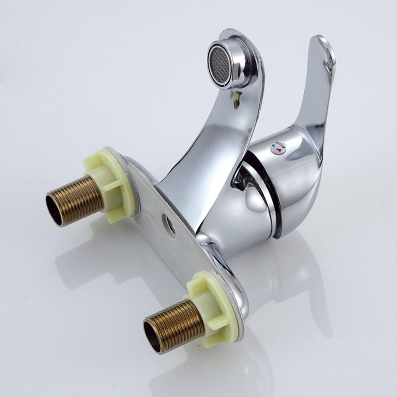 Skorter | 1or2-Handle Brushed Nickel Widespread Faucet 2 Hole Center Set Sink Faucet