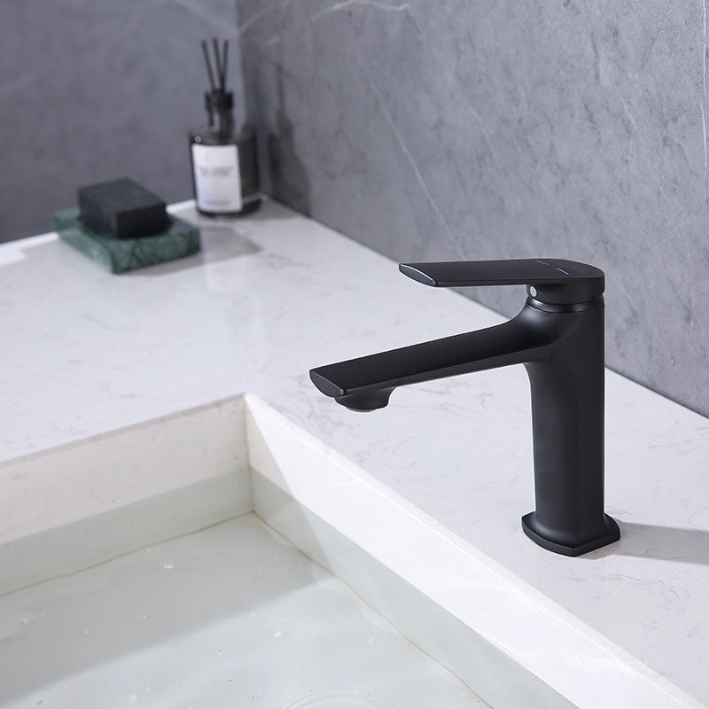 Skorter | Modern faucet brass lever handles low arc sink bathroom faucet