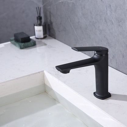 Skorter | Modern faucet brass lever handles low arc sink bathroom faucet