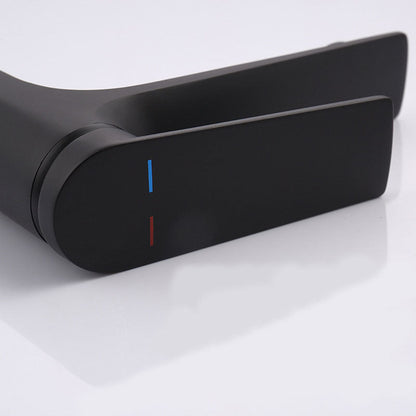 Skorter | Modern faucet brass lever handles low arc sink bathroom faucet