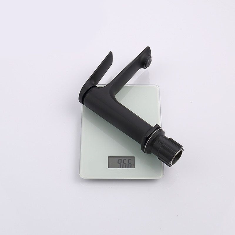 Skorter | Modern faucet brass lever handles low arc sink bathroom faucet