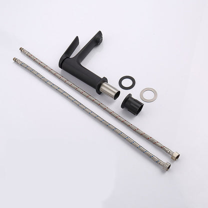 Skorter | Modern faucet brass lever handles low arc sink bathroom faucet