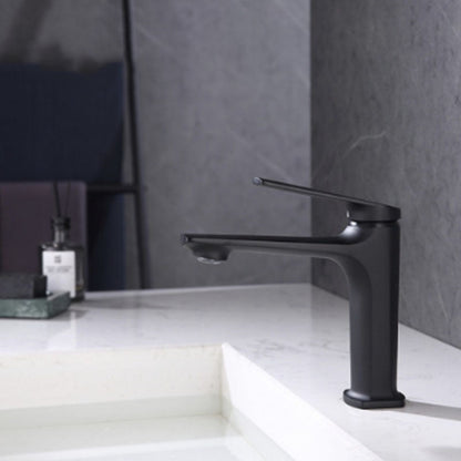 Skorter | Modern faucet brass lever handles low arc sink bathroom faucet