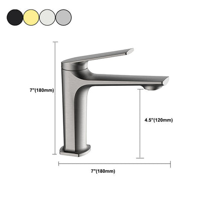 Skorter | Modern faucet brass lever handles low arc sink bathroom faucet