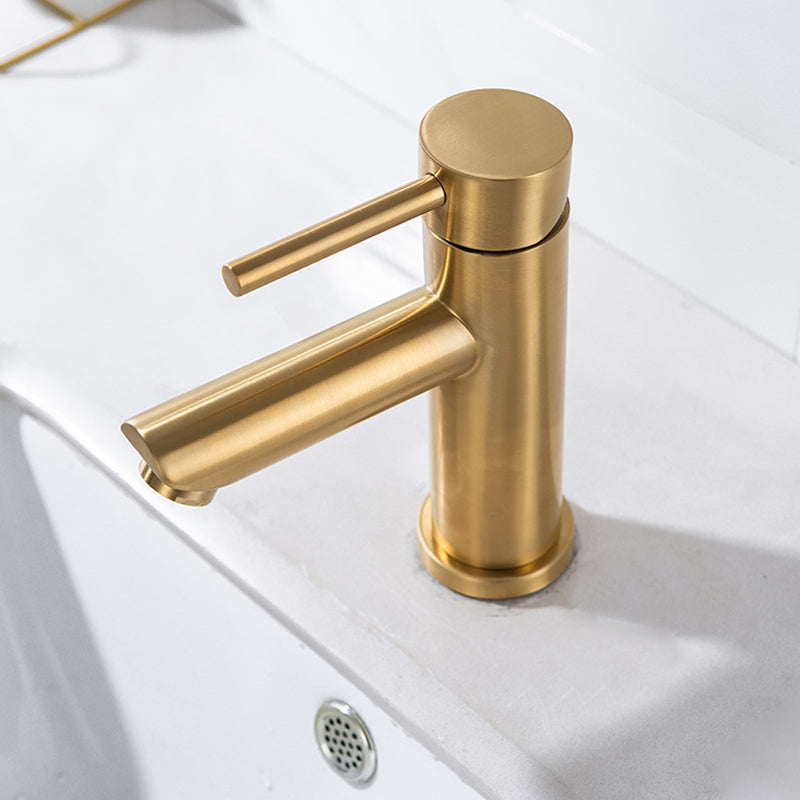 Skorter | 1-Handle Gold Nickel Wide-Running Faucet Single Hole Lever Sink Faucet with Drain