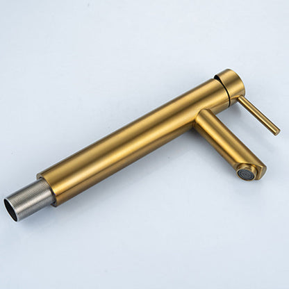 Skorter | 1-Handle Gold Nickel Wide-Running Faucet Single Hole Lever Sink Faucet with Drain
