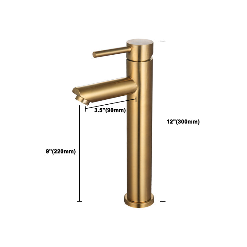 Skorter | 1-Handle Gold Nickel Wide-Running Faucet Single Hole Lever Sink Faucet with Drain