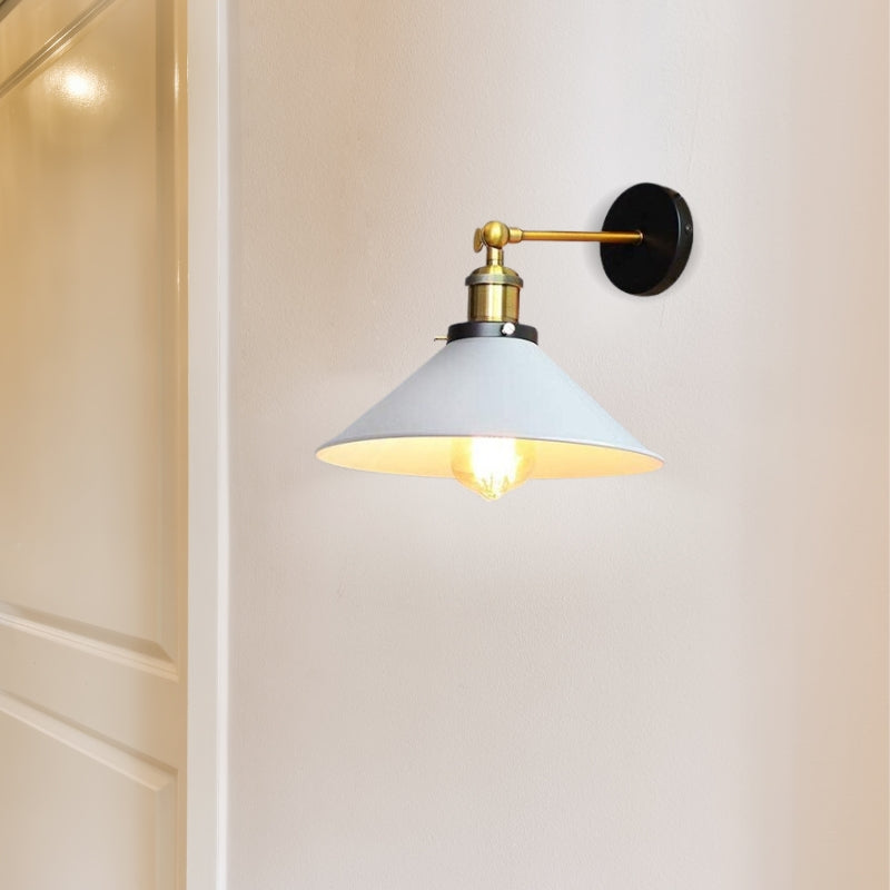 Skorter | White Industrial Vintage Wall Sconce Light