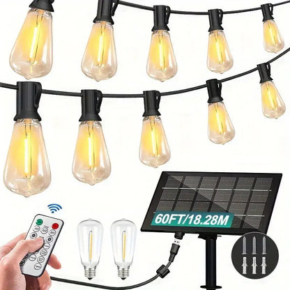 Skorter | 60FT Solar String Lights With USB Port & Remote Control