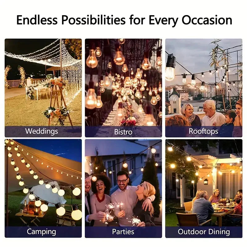 Skorter | 60FT Solar String Lights With USB Port & Remote Control