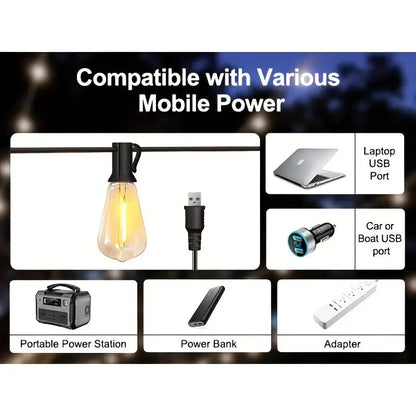 Skorter | 60FT Solar String Lights With USB Port & Remote Control