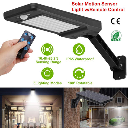 Skorter | 60LEDs Solar PIR Motion Sensor Remote Control Wireless Lamp