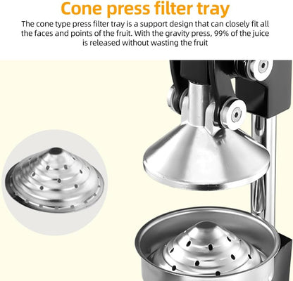 Skorter | Cast-Iron Hand Press Juicer with 99% Extraction and Stainless Steel Build – Orvado