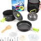 Skørter | DZRZVD Camping Cooking Equipment Mess Kit Gear, Backpack Accessories Equipment Pots and Pans Set with Net Carry Bag for Hiking, Picnic