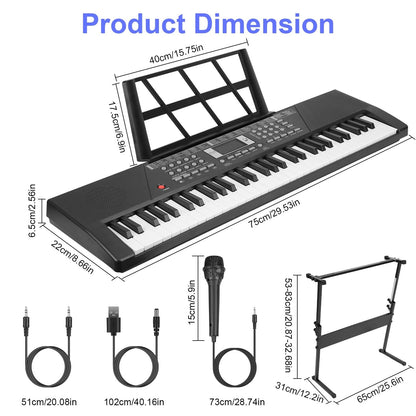 Skorter | 61 Keys Digital Music Keyboard Electronic Piano
