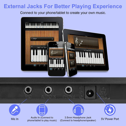 Skorter | 61 Keys Digital Music Keyboard Electronic Piano