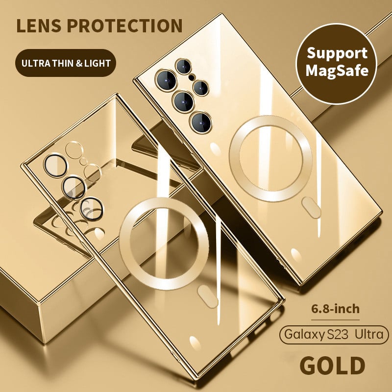 Skorter | Transparent Luxury Coating Magnetic Cover for Samsung