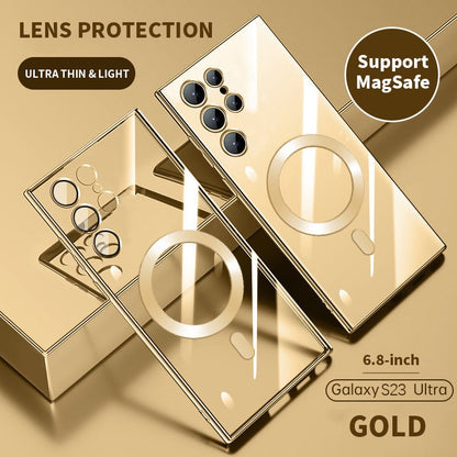 Skorter | Transparent Luxury Coating Magnetic Cover for Samsung