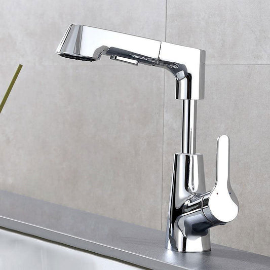 Skorter | 1-Handle Brush Nickel Widespread Faucet Single Hole Bathroom Vessel Faucet with Brass