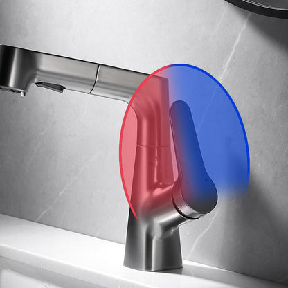 Skorter | 1-Handle Brush Nickel Widespread Faucet Single Hole Bathroom Vessel Faucet with Brass