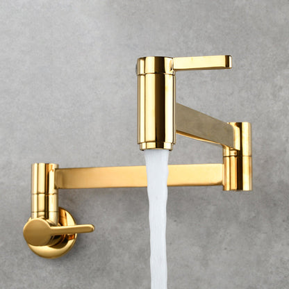 Skorter | 1-handle brushed nickel widespread faucet 1 hole wall-mounted bathroom faucet with brass