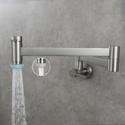Skorter | 1-handle brushed nickel widespread faucet 1 hole wall-mounted bathroom faucet with brass