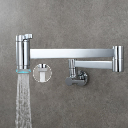 Skorter | 1-handle brushed nickel widespread faucet 1 hole wall-mounted bathroom faucet with brass