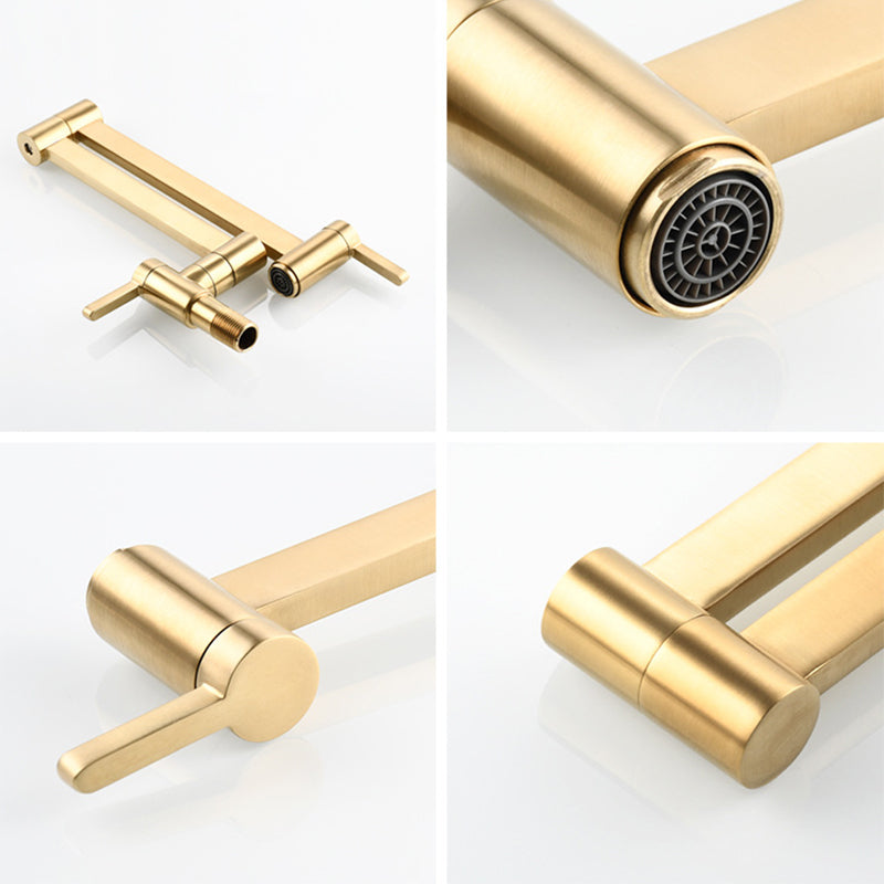Skorter | 1-handle brushed nickel widespread faucet 1 hole wall-mounted bathroom faucet with brass