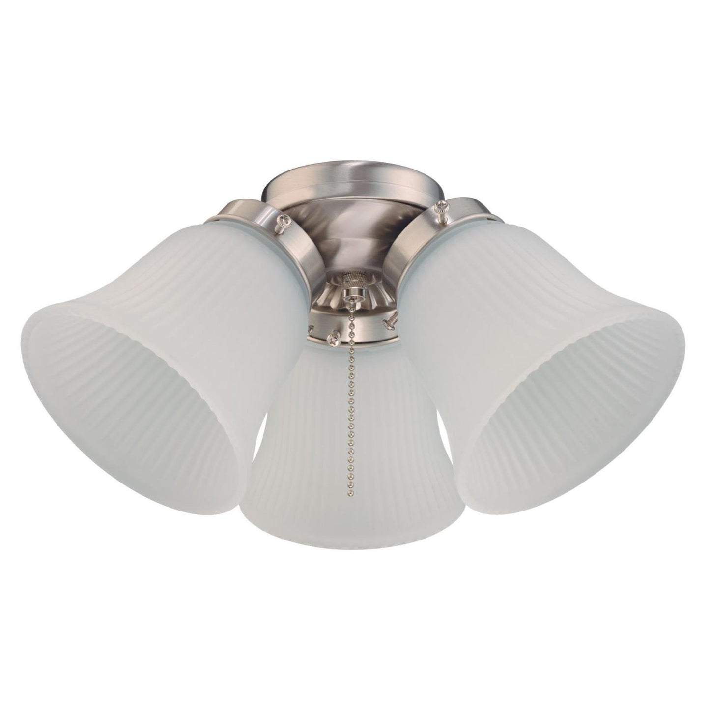 Skorter | Westinghouse 7784900 LED Ceiling Fan Light Kit, Brushed Nickel, Frosted Glass, White