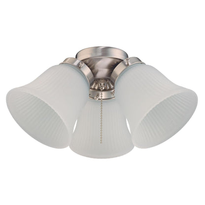 Skorter | Westinghouse 7784900 LED Ceiling Fan Light Kit, Brushed Nickel, Frosted Glass, White
