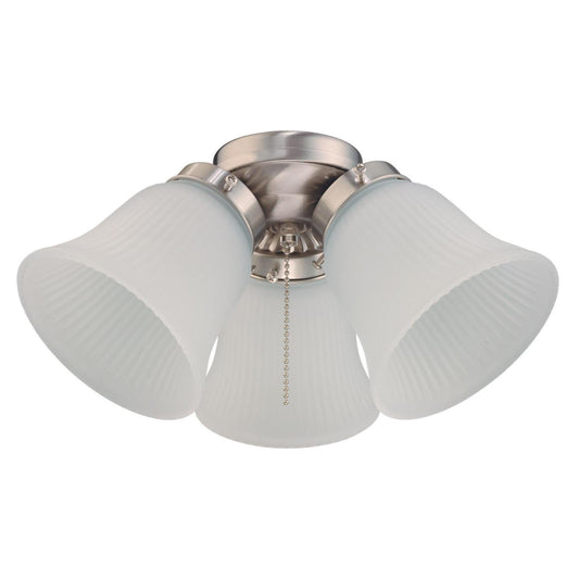 Skorter | Westinghouse 7784900 LED Ceiling Fan Light Kit, Brushed Nickel, Frosted Glass, White