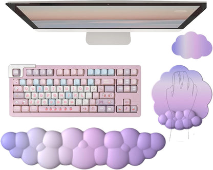 Skorter | Cloud-Shaped Ergonomic Wrist Rest Set with Mouse Pad & Coaster – Zeyora